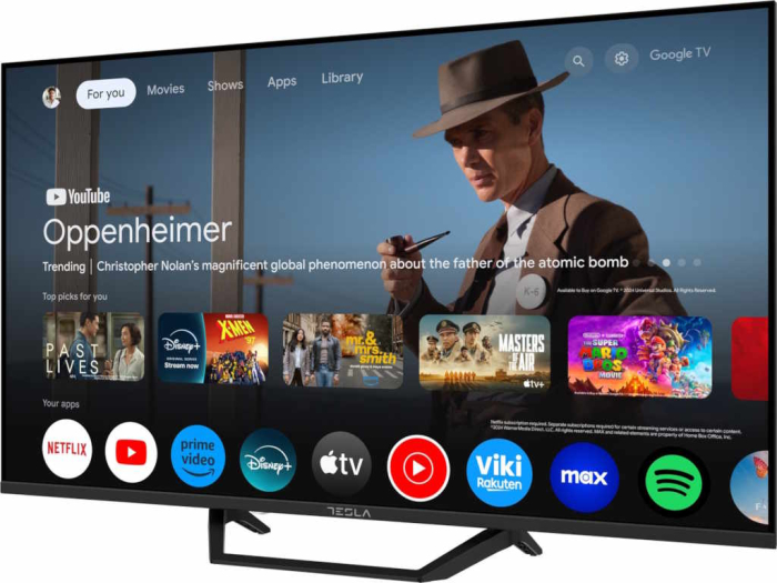 Tesla Google TV DLED 43E655BUS, 109 cm, UHD, negruDVB-T/T2/C/S/S2, 270cd/m2, VESA 200x200mm [3]