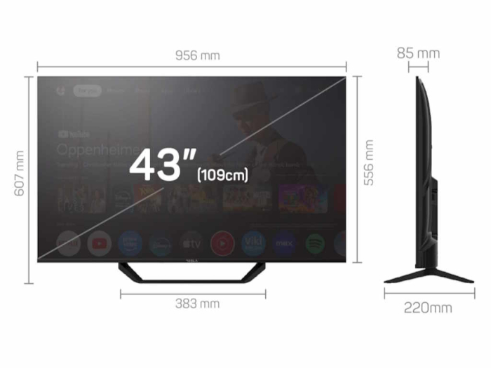 Tesla Google TV DLED 43E655BUS, 109 cm, UHD, negruDVB-T/T2/C/S/S2, 270cd/m2, VESA 200x200mm [2]