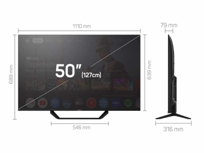 Televizor Tesla LED 50E655BUS, 127 cm, Smart Google TV, 4K Ultra HD, Clasa E [5]