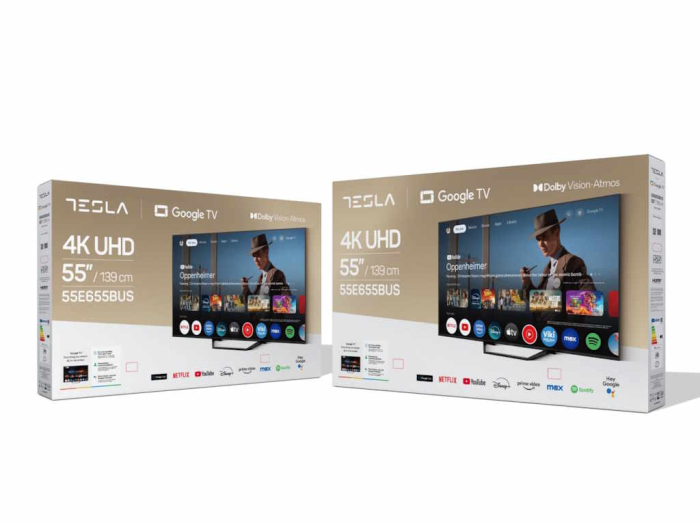 Tesla Google TV DLED 55E655BUS, 139 cm, UHD, blackDVB-T/T2/C/S/S2, 250cd/m2, VESA 200x300 mm [10]