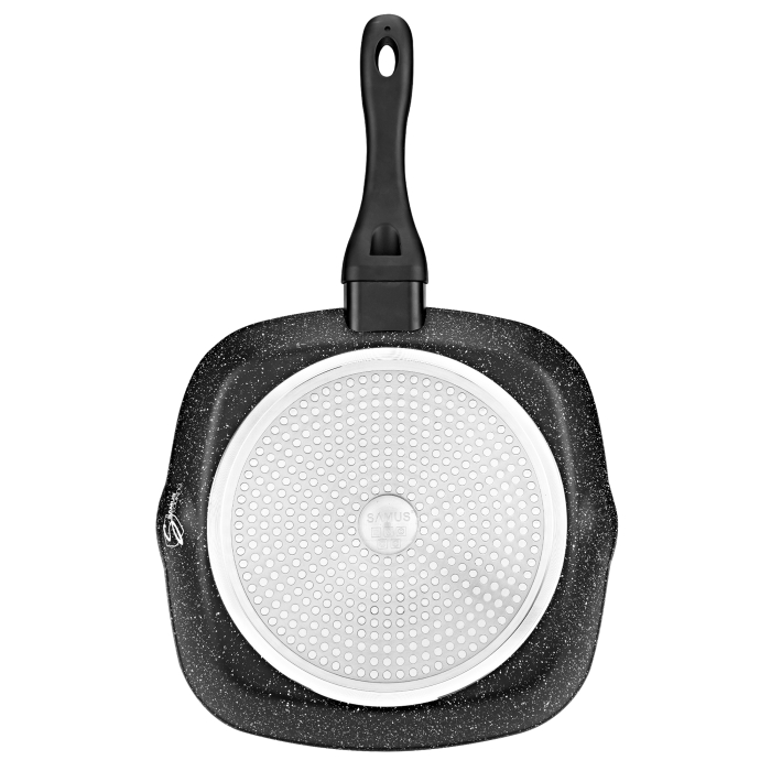 Tigaie Grill antiaderenta cu capac Samus VER283LGPB-28x28 cm, 2.2 l, Inductie [5]