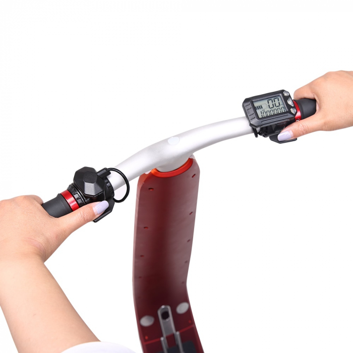 Trotineta electrica Freewheel Rider Trends Rosu, Roata fata 8 inch, Autonomie 30KM, Baterie LG, Viteza 25 KM/h, Motor 250W Brushless, Conctare Bluetooth, Difuzor 3W, Afisaj Electronic, Greutate maxima 120KG [3]