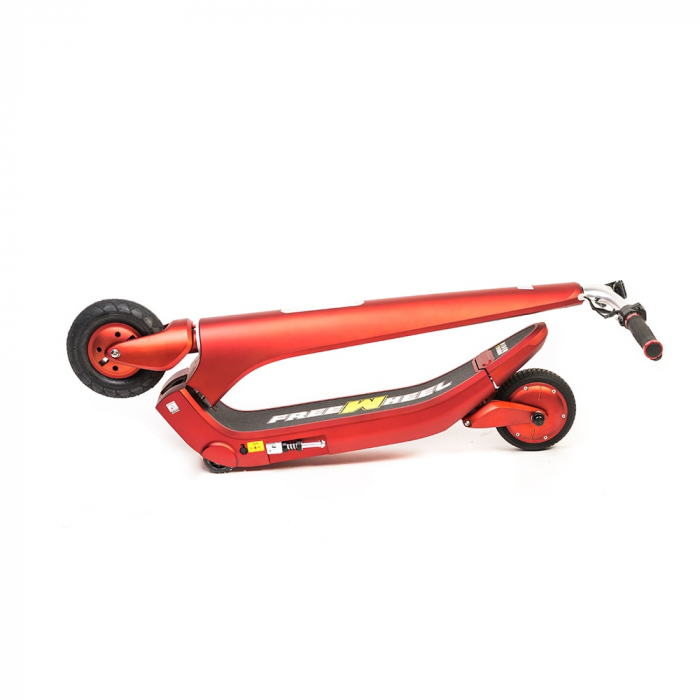 Trotineta electrica Freewheel Rider Trends Rosu, Roata fata 8 inch, Autonomie 30KM, Baterie LG, Viteza 25 KM/h, Motor 250W Brushless, Conctare Bluetooth, Difuzor 3W, Afisaj Electronic, Greutate maxima 120KG [5]
