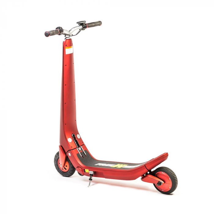 Trotineta electrica Freewheel Rider Trends Rosu, Roata fata 8 inch, Autonomie 30KM, Baterie LG, Viteza 25 KM/h, Motor 250W Brushless, Conctare Bluetooth, Difuzor 3W, Afisaj Electronic, Greutate maxima 120KG [6]