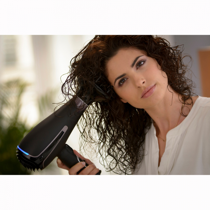 Uscator de par Rowenta Silence Premium Care CV7920F0, 2300W, Functie Ionica, 6 setari, Motor AC, Jet de aer rece, Concentrator, Difuzor pentru volum, Negru [10]