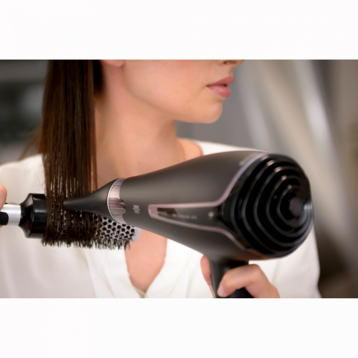 Uscator de par Rowenta Silence Premium Care CV7920F0, 2300W, Functie Ionica, 6 setari, Motor AC, Jet de aer rece, Concentrator, Difuzor pentru volum, Negru [5]