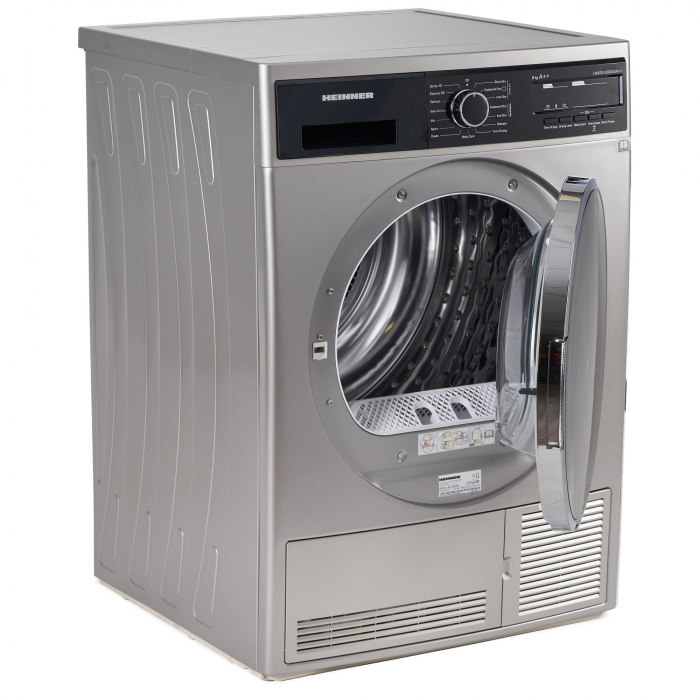 Uscator de rufe Heinner HHPD-V804SA++, Pompa caldura, 8 kg, Display LED, Lumina cuva, Anti-sifonare, Clasa A++, Argintiu [4]