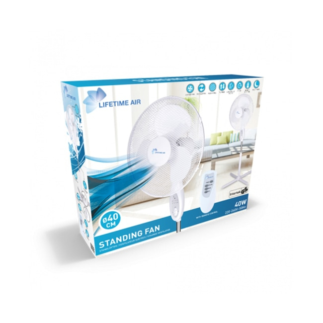 Ventilator cu suport, Lifetime Air, 40W, Alb [4]