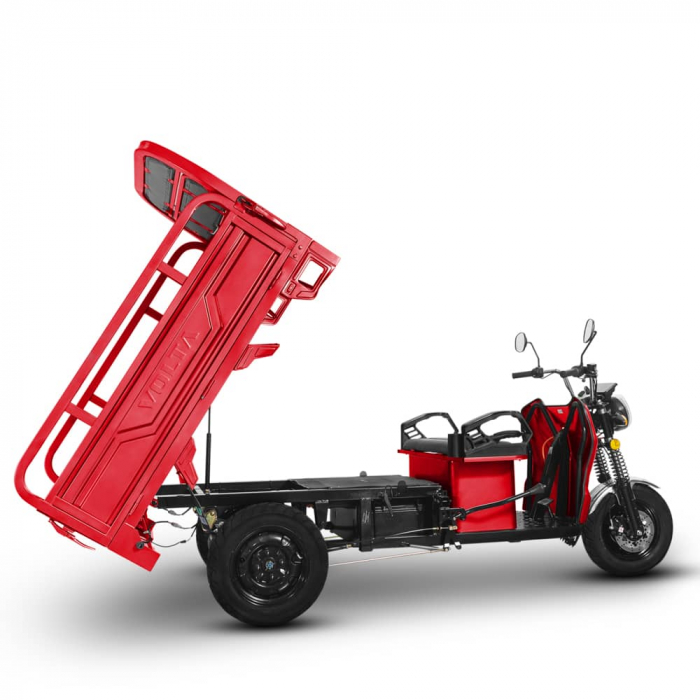 Voltarom Hercules, motor 3900W, 72V, 60 AH, viteza maxima 25 km pe ora, pana la 70km autonomie, Fara Permis, Triciclu Electric VT5, Tuk Tuk, Rosu [6]