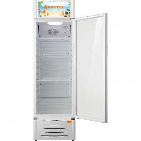 Vitrina Frigorifica Vortex, VDC31SWH01M, 309L, Usa din Sticla, Iluminare LED, H 200.5 cm, Alb [1]