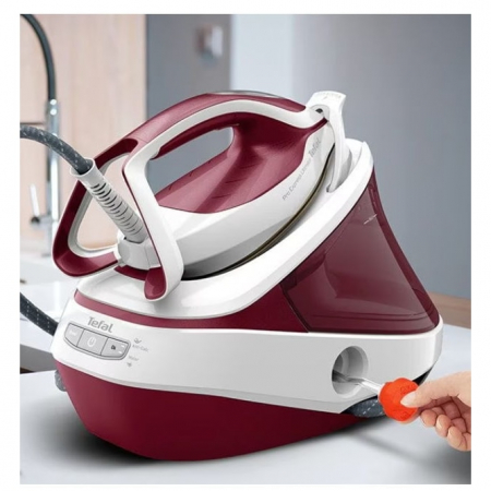 Statie de Calcat Tefal Pro Express Ultimate GV9711E0, 3000W, 590g/min, 1200ml, talpa Durilium, Visiniu-Alb [2]