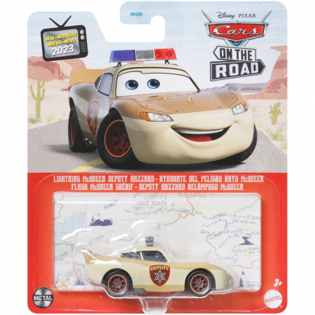 PROMOTII - Masinuta Disney Cars 3 - Deputy Hazard Lightning Mcqueen, scara 1:55