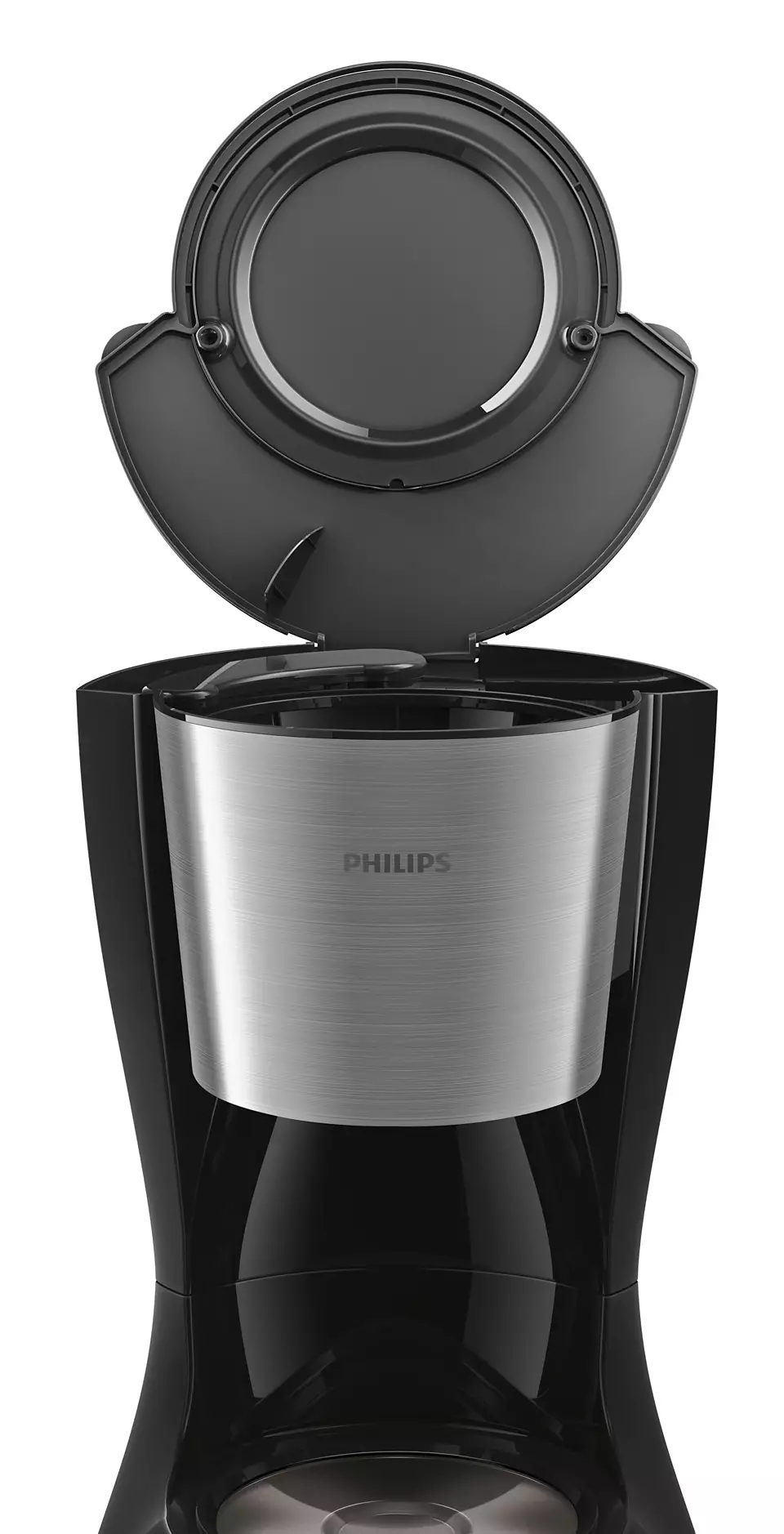 Cafetiera Philips Daily Collection HD7459/20, 1000 W, cana din sticla, afisaj LCD, aroma twister, cronometru, Negru [1]