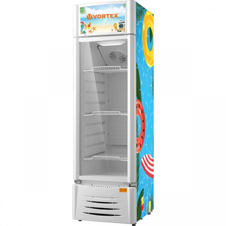 Electrocasnice mari - Vitrina frigorifica VORTEX VDC21SWH01M, 213 l, H 174.7 cm, Clasa B, alb