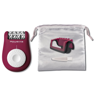 Epilator Rowenta Easy Touch EP1120F0, 24 pensete, 2 reglaje de viteza, 3 accesorii, bile pentru masaj/reducerea sensibilitatii pielii, Roz [1]