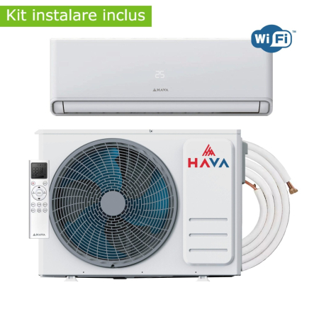 Aer conditionat - Aer conditionat Hava Smart Plus G2, Wi-Fi, 18000 BTU, clasa energetica A++, cu kit de instalare inclus