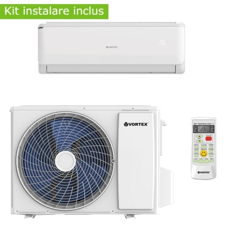 Aer conditionat - Aer conditionat Vortex Wi-Fi ready VAI1223FFWR, 12000 BTU, clasa energetica A++, cu kit de instalare inclus