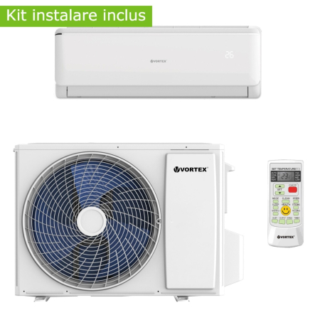 Aer conditionat - Aer conditionat Vortex Wi-Fi VAI2425FFW , 24000 BTU, clasa energetica A++, cu kit de instalare inclus