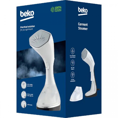 Aparat de Calcat Vertical BEKO STM6120W, 2200W, 25g/min, 230ml, talpa ceramica, Alb-Negru [2]