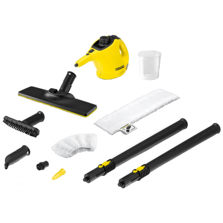 Aparate de curatat cu abur - Aparat de curatat cu abur Karcher SC1 EasyFix, 1200W, 3Bar, 0.2L, incalzire 3min, Galben