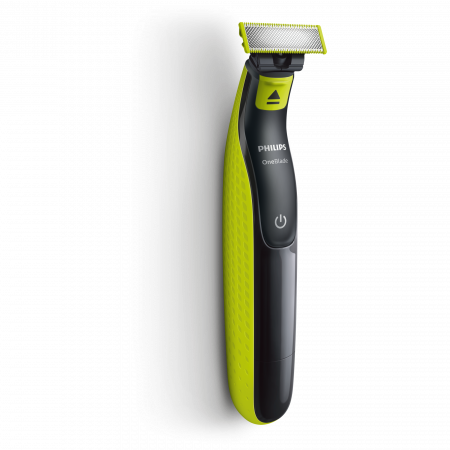 Aparat hibrid de barbierit si tuns barba Philips OneBlade QP2724/30, pieptene reglabil 5 in 1, reincarcabil, umed si uscat, 45 min, USB-A, husa, capac de protectie, lama inlocuibila suplimentara, Verde lime [1]