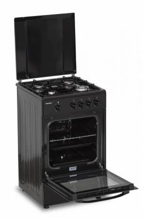 Aragaz Heinner HFSC-SME50BK, Gaz, 50X50 cm, 4 arzatoare, Dispozitiv siguranta, Capac metalic, Negru [3]