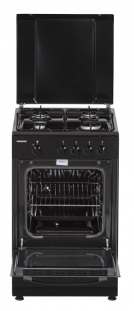 Aragaz Heinner HFSC-SME50BK, Gaz, 50X50 cm, 4 arzatoare, Dispozitiv siguranta, Capac metalic, Negru [2]