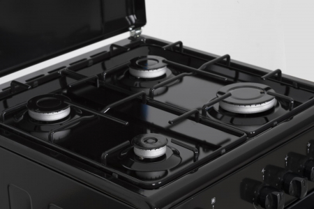 Aragaz Heinner HFSC-SME50BK, Gaz, 50X50 cm, 4 arzatoare, Dispozitiv siguranta, Capac metalic, Negru [5]