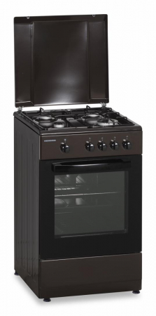 Aragaz Heinner HFSC-SME50BRW, Gaz, 50X50 cm, 4 arzatoare, Dispozitiv siguranta, Capac metalic, Maro [2]