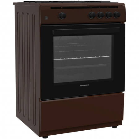 Aragaz Gaz Heinner HFSC-V60BRW, 4 arzatoare, Gaz, Aprindere electrica, Dispozitiv de siguranta plita si cuptor, Duze GPL incluse, 60 cm, Maro [1]