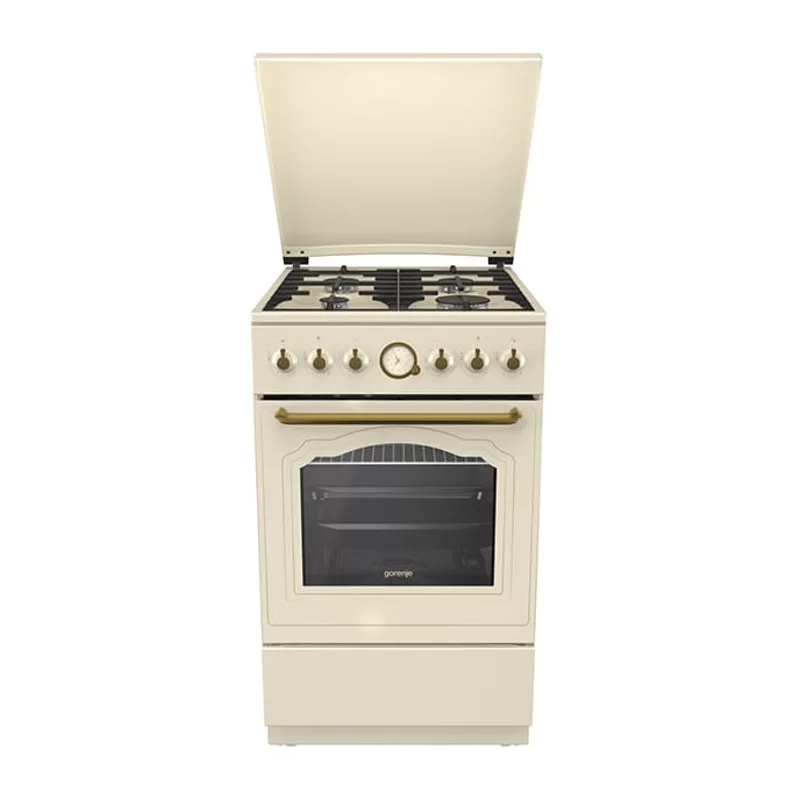 Resigilate - Aragaz Gorenje GI52CLI, 4 arzatoare, Aprindere electrica, Cuptor pe gaz, Grill, Timer, Bej