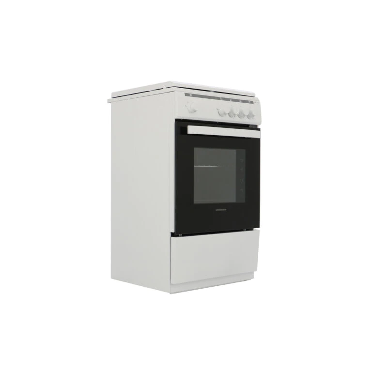 Aragaz Heinner HFSC-V50WH, Gaz, 4 arzatoare, Dispozitiv de siguranta plita/cuptor, Duze GPL incluse, 50 cm, Alb [1]