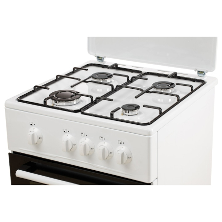 Aragaz LDK 5050 WH RMV, Gaz, 4 Arzatoare, Siguranta, Capac metalic, 50 x 50 cm, Alb [2]