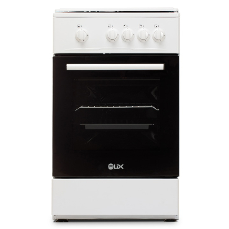 Aragazuri - Aragaz LDK 5050 WH RMV, Gaz, 4 Arzatoare, Siguranta, Capac metalic, 50 x 50 cm, Alb