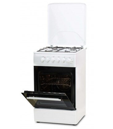 Aragazuri - Aragaz LDK 5060 ECAI WH RMV, 4 Arzatoare, Siguranta, Cuptor electric, Aprindere, Iluminare, Capac metalic, 50 x 60 cm, Alb