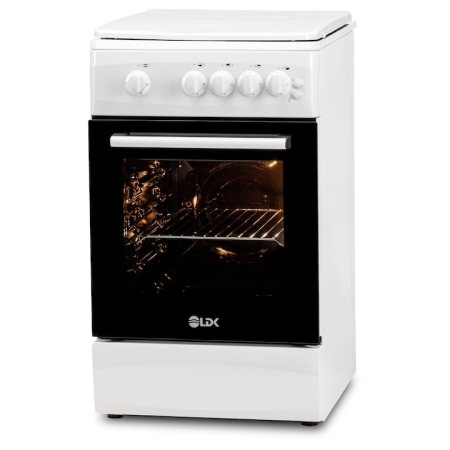 Aragaz LDK 5060 GRAI WH RMV, 4 Arzatoare, Capac metalic, Siguranta, Grill, Rotisor, Aprindere electrica, Iluminare, Alb, Preinstalare duze NG/LPG [1]