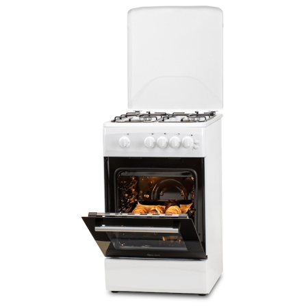 Aragaz LDK 5060 GRAI WH RMV, 4 Arzatoare, Capac metalic, Siguranta, Grill, Rotisor, Aprindere electrica, Iluminare, Alb, Preinstalare duze NG/LPG [4]