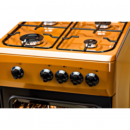 Aragaz LDK 5060 LIGHT BROWN RMV, Gaz, 4 arzatoare, Capac metalic, Siguranta, 50x60 cm, Maro deschis [3]