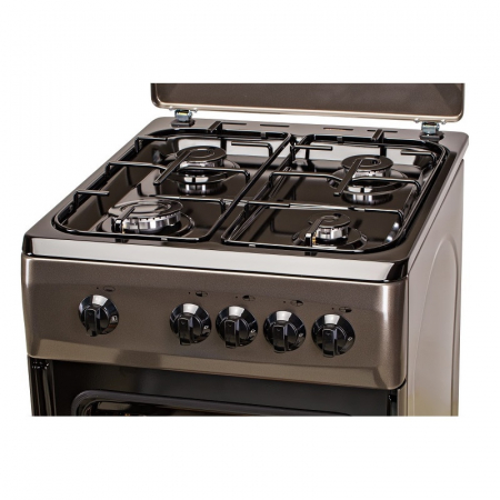 Aragaz LDK 5060 Shiny Grey RMV LPG, Gaz, 4 Arzatoare, Siguranta, Capac metalic, 50 x 60 cm, Gri [4]