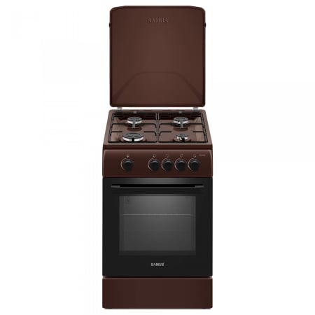 Electrocasnice mari - Aragaz Samus SM561MBS, 4 arzatoare, cuptor 54 l, Maro