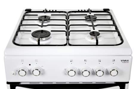 Aragaz Vivax FC-40602IS WH, 60x60 cm, 4 arzatoare pe gaz, cuptor electric, aprindere electrica, alb [8]