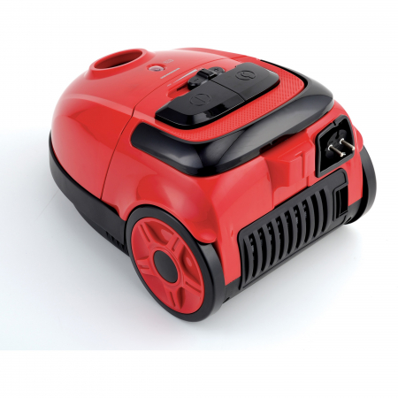 Aspirator cu sac Heinner HVC-VB750RD, putere 750W, putere de aspirare: 180W, sac textil 1.6 L, control variabil al puterii, nivel de zgomot: 78dB, Rosu [2]