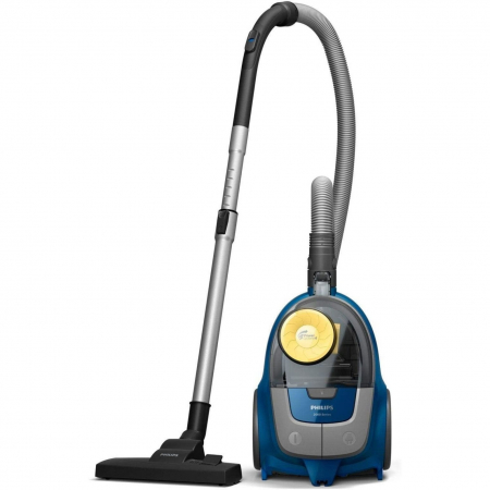 Resigilate - Aspirator Philips fara sac Seria 2000 XB2125/09, tehnologie PowerCyclone 4, 850w, filtru de aer Super Clean, perie multifunctionala, design compact si usor, 9m lungime, Albastru