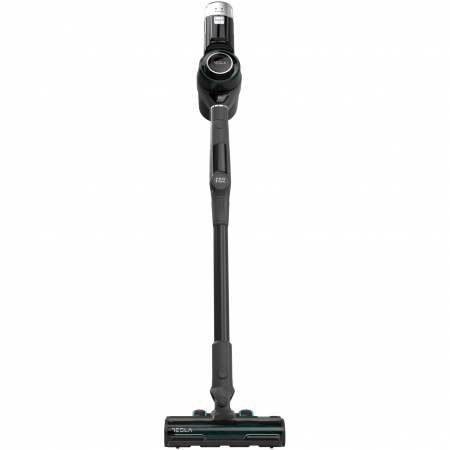 Aspiratoare - Aspirator vertical Tesla HS500GF, 400W, autonomie 60 min, 25.9V, 5 viteze, filtru HEPA, capacitate 0.6 l, capacitate baterie 2500mAh, indicator baterie, gri/negru