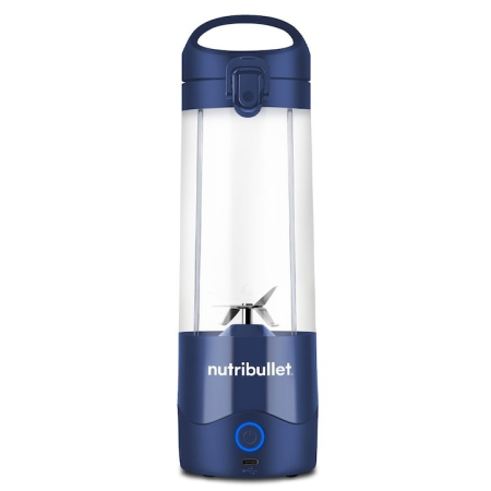 Blendere si mixere - Blender portabil Nutribullet® OC003NBL, capacitate 475 ml, 15 utilizari per incarcare, USB-C, albastru