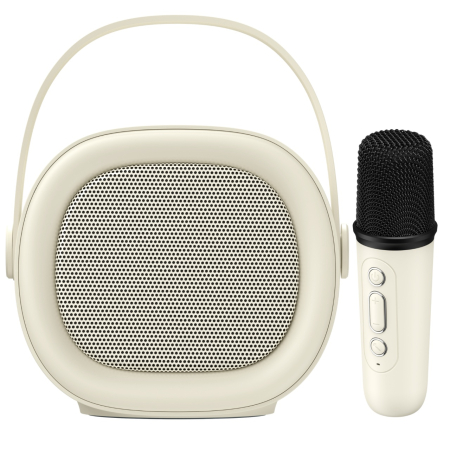 Boxe - Boxa karaoke HAVIT SK819BT, cu microfon, Bluetooth Type-C, Bej