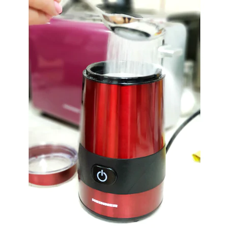 Rasnita electrica Heinner HCG-200RED, 200 W, 60 g, Interior Inox, Rosu [1]