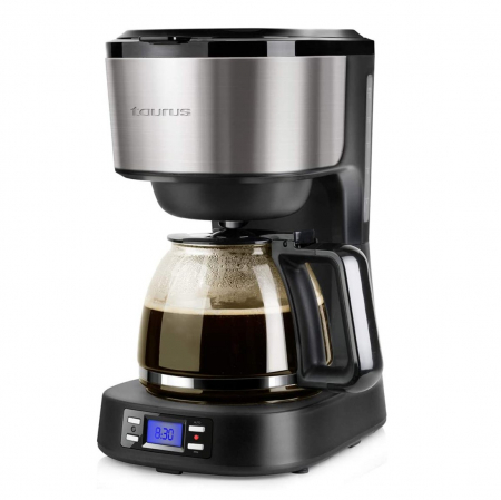 Cafetiera digitala Taurus Verona Legend, 900 W, 1.25 l, timer, plita incalzire, display LCD, oprire automata, Negru/Inox [1]