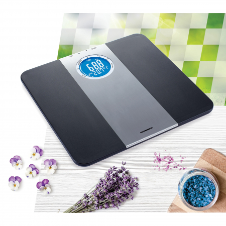 Cantar corporal de diagnostic Heinner HDS-150BKSL, 150kg, memorie 8 persoane, LCD, gradare 50g, platforma de plastic [2]