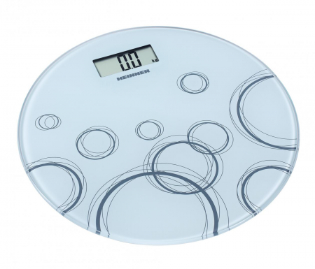 Cantare corporale - Cantar de baie HeinnerHBS-WH150R, sticla securizata 6mm, 150kg, display lcd, gradare: 100g, pornire/oprire automata, baterii: 1 x cr2032 (inclusa), design compact ultra slim, alb